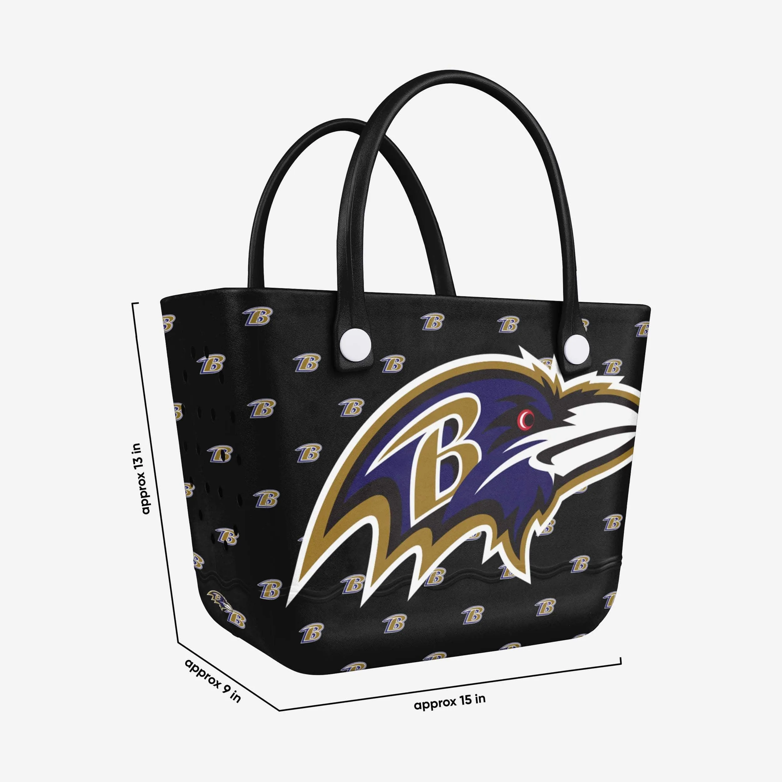 Baltimore Ravens Big Logo Mini Print Tailgate Tote Bag
