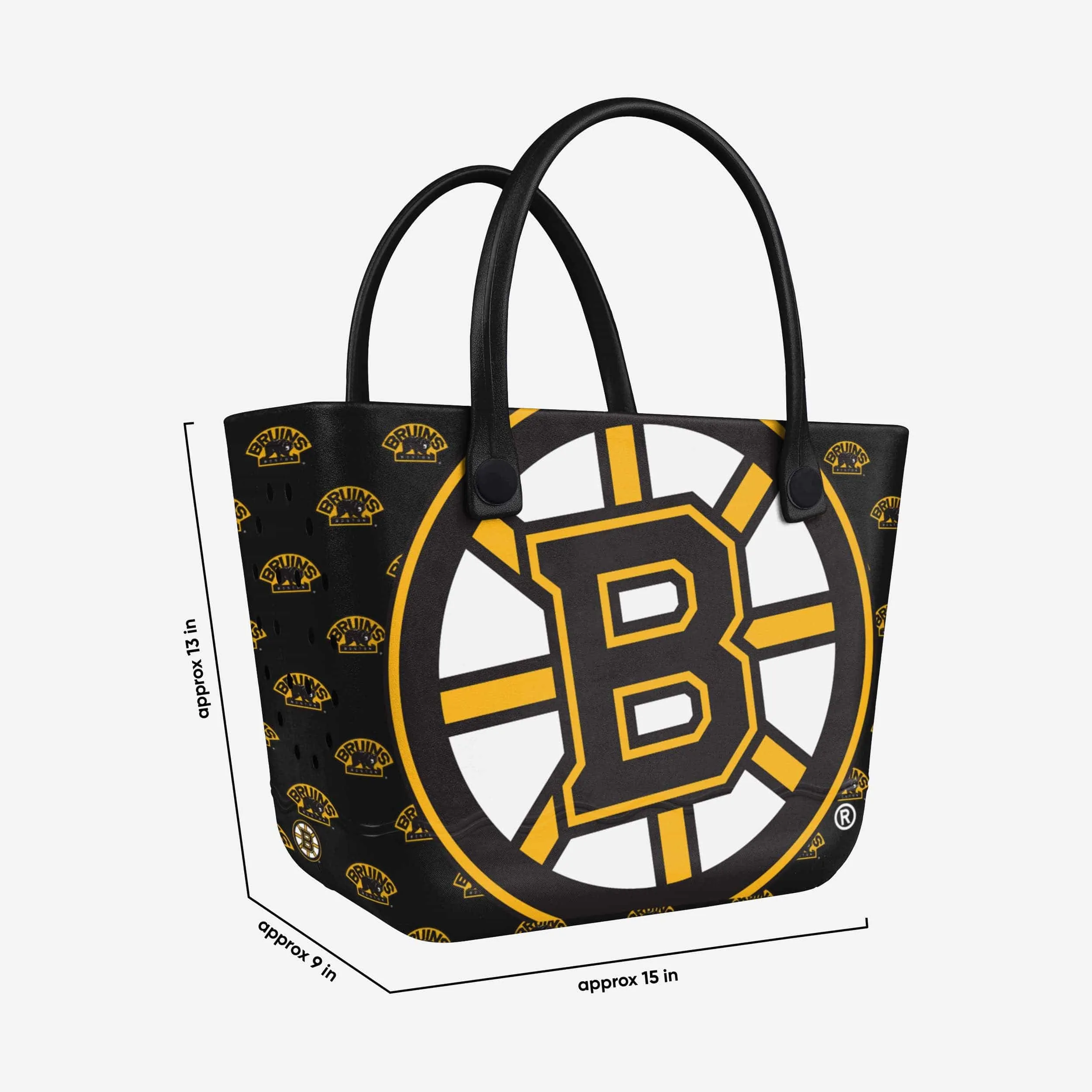 Boston Bruins Big Logo Mini Print Tailgate Tote Bag