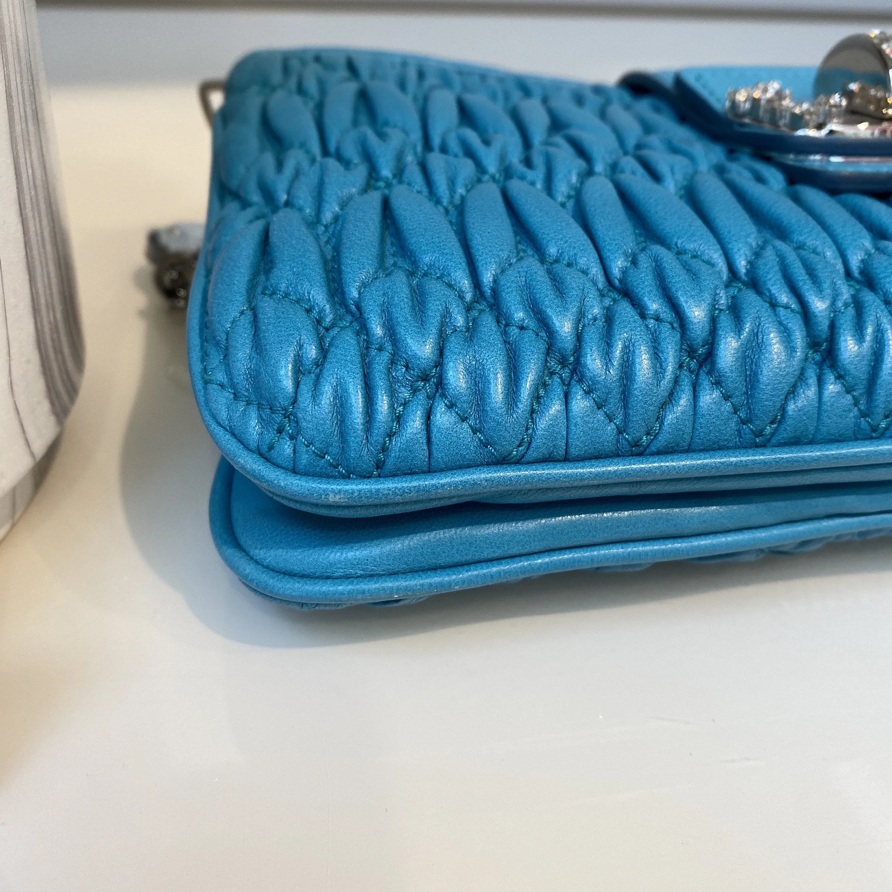 MIUMIU Clutch with Crystal Chain