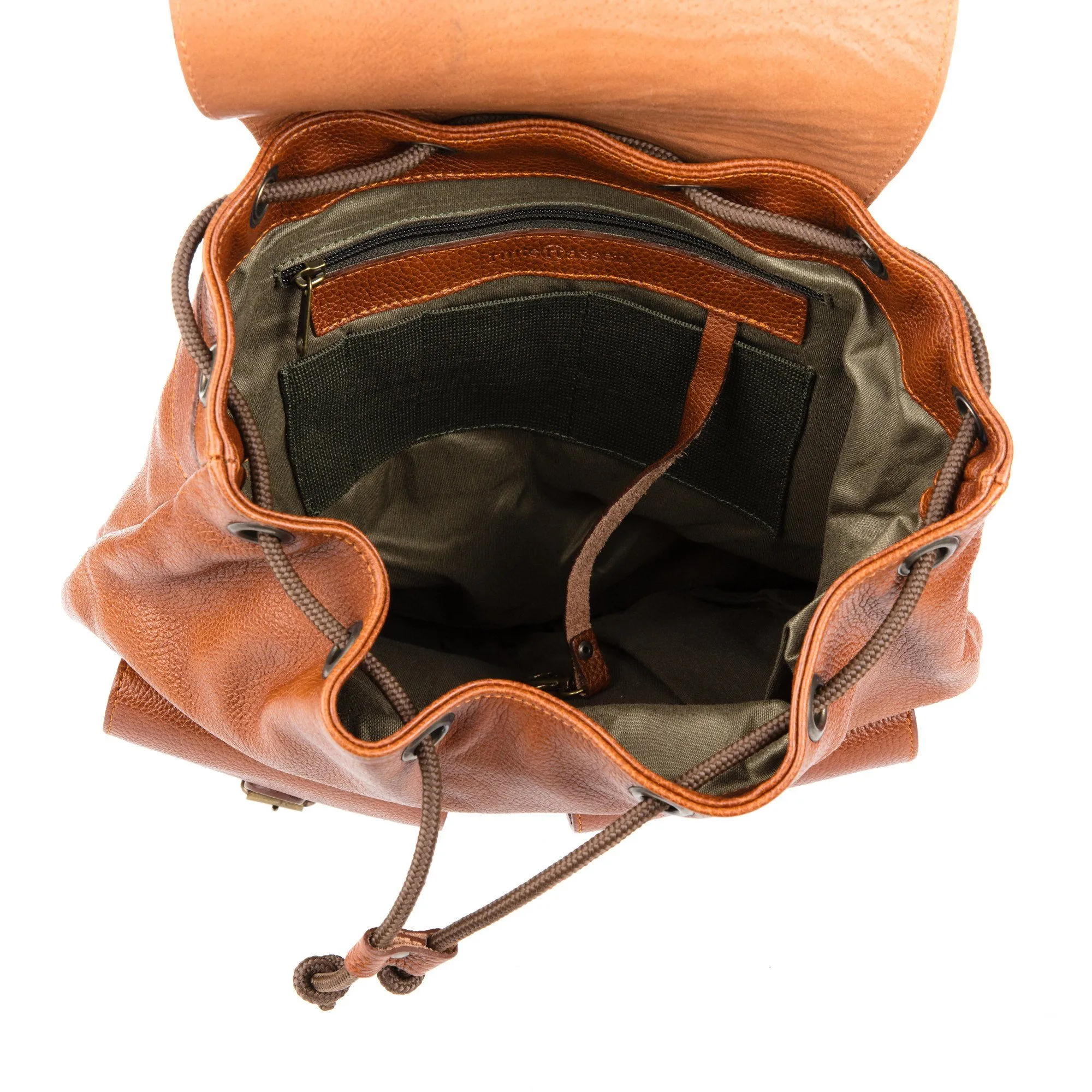 Ruitertassen Soft Leather Backpack, Cognac
